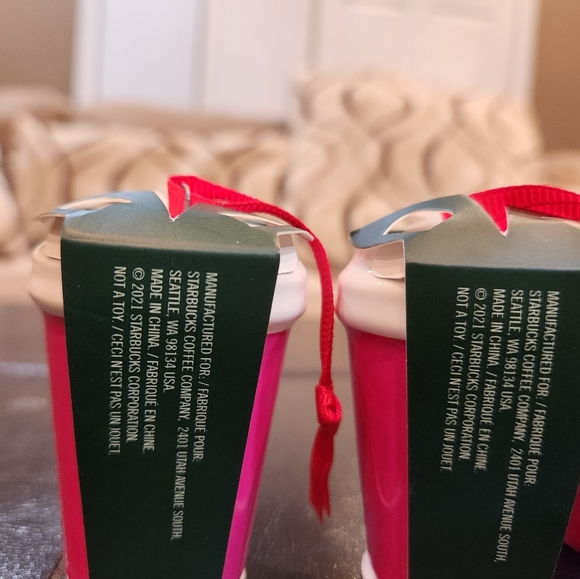 5 Pink Starbucks cup christmas ornament - Picture 5 of 5